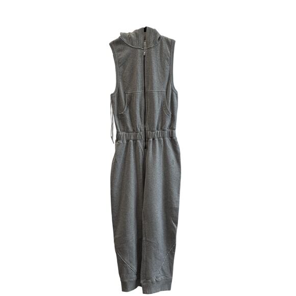 Free People Movement Heather Gray Jumpsuit with Hood Small NWT - Picture 4 of 12